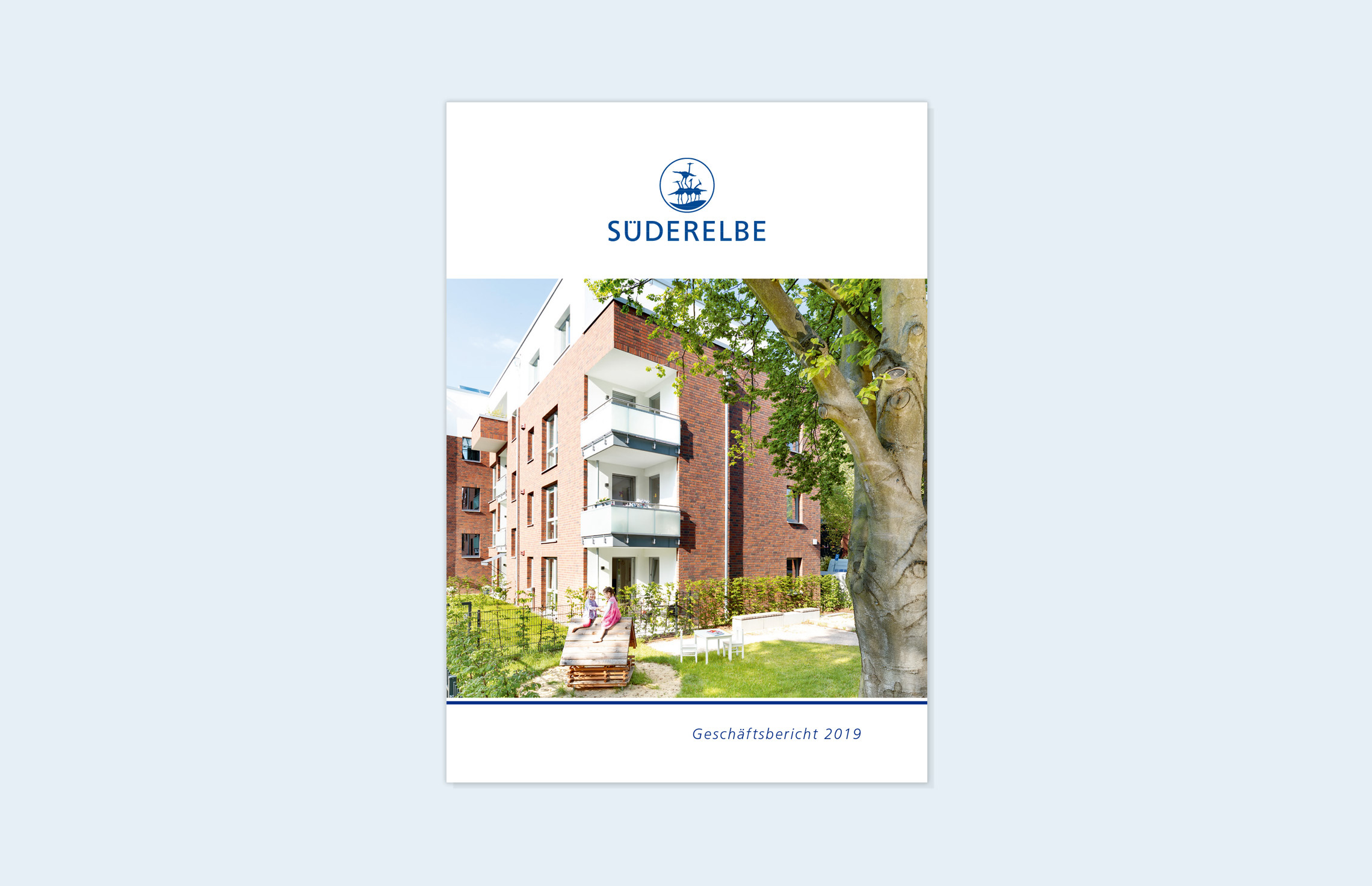 Süderelbe Baugenossenschaft, Geschäftsbericht 2019, Titelbild. Annual Report, Print, Typografie, Fotografie Sinje Hasheider