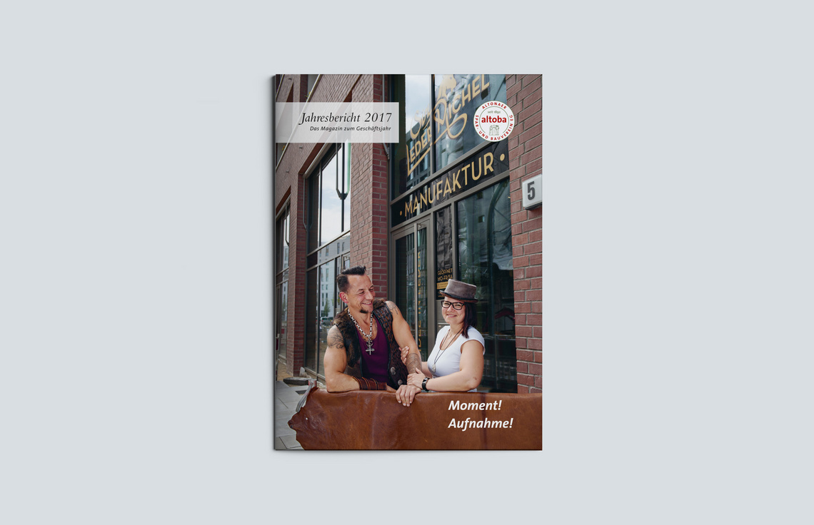 Annual Report Design, Jahresbericht 2017 der altoba, Hamburg; Cover mit Titelfoto, Fotografie