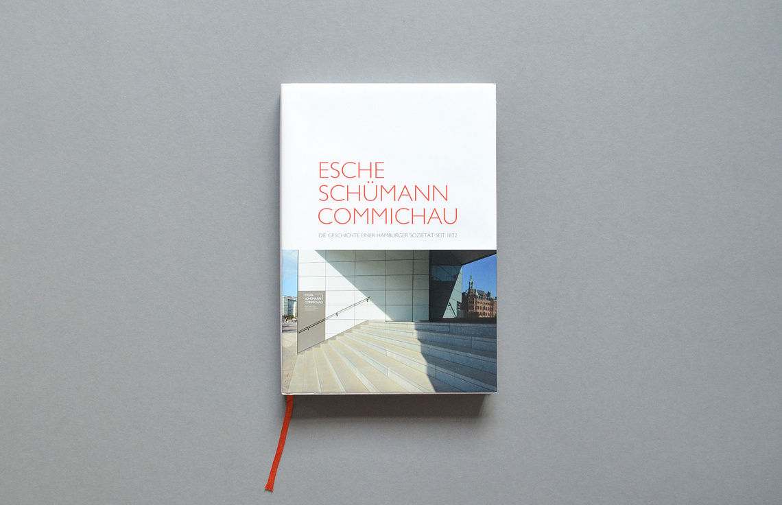 Editorial Design, Buchgestaltung; Buch über die Geschichte der Sozietät Esche Schümann Commichau, Hamburg