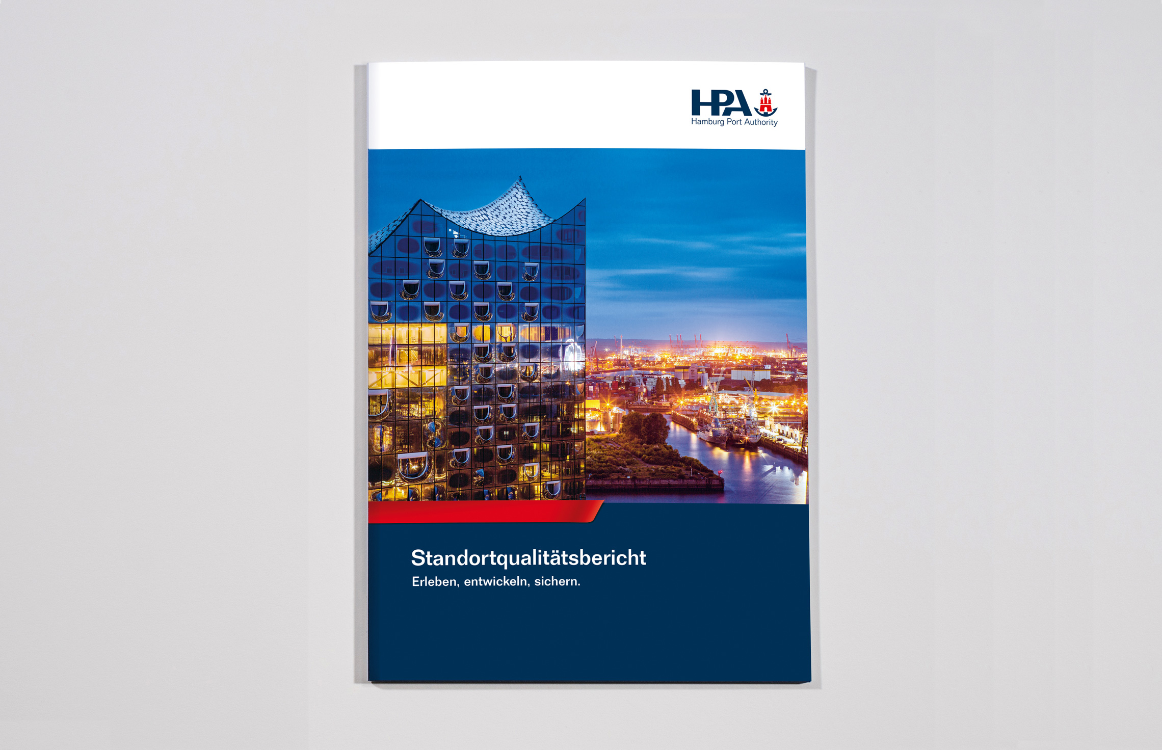 Annual Report Design, Standortqualitätsbericht 2017 der HPA, Hamburg; Titel; Print Design