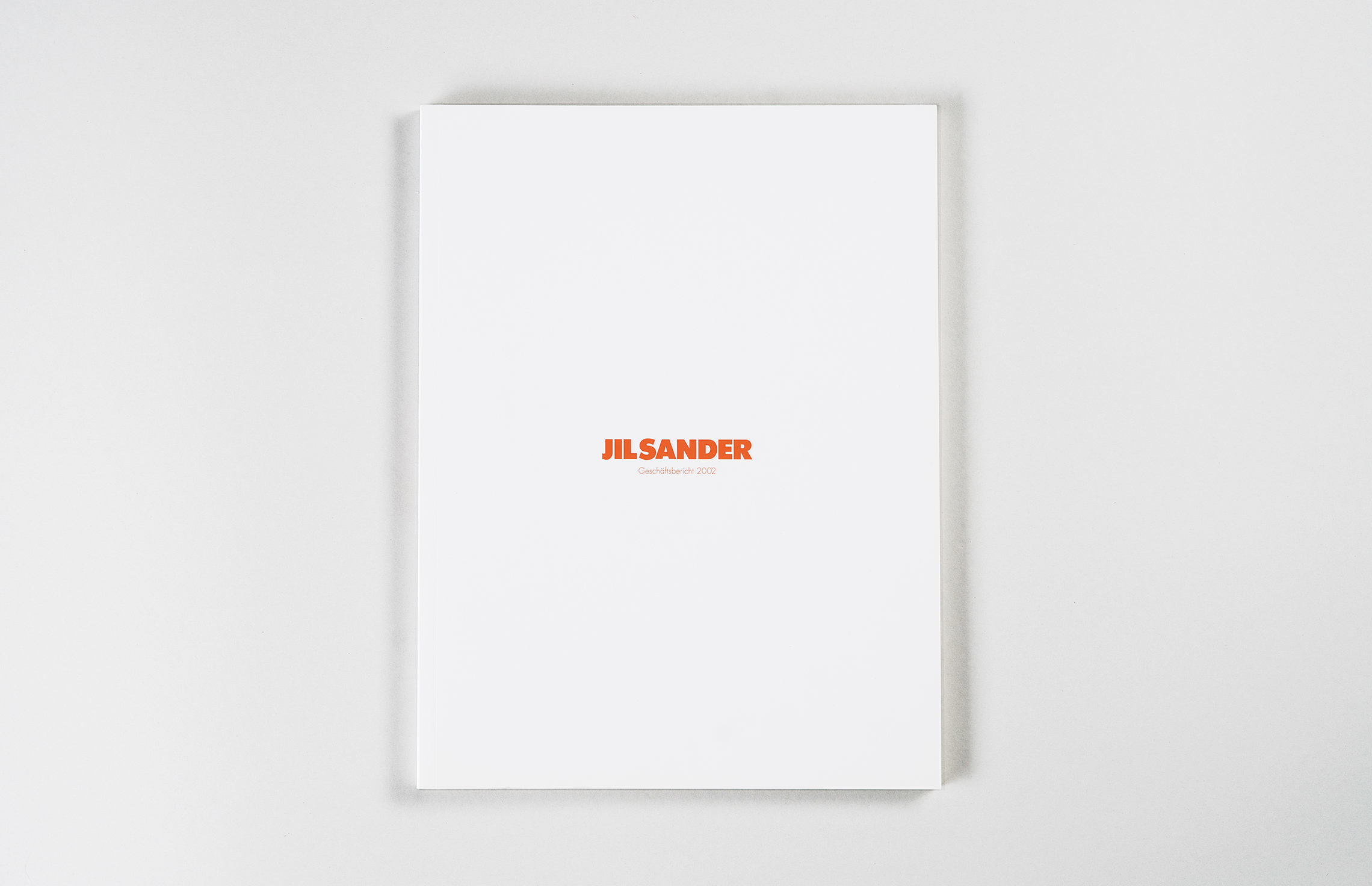 Annual Report Design, Cover Geschäftsbericht Jil Sander; Titel, Typografie, Print Design, Mode