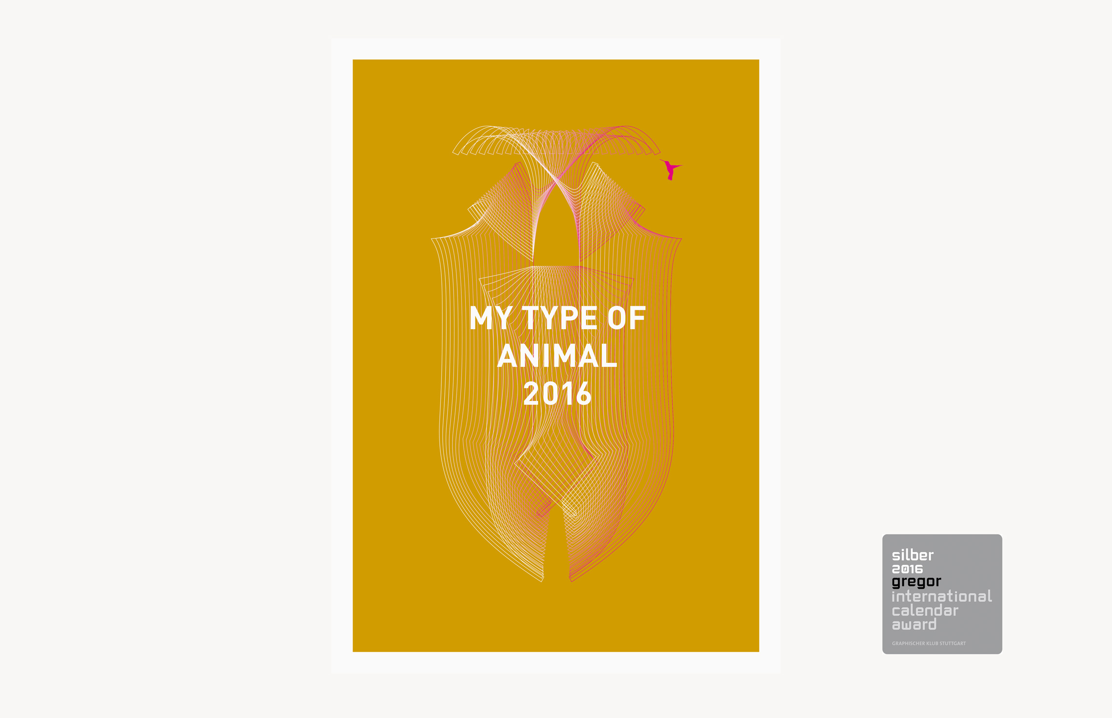 Kalender Design, Kalender 2015 "My Type of Animal" der Klötzner Company Designagentur; Titel mit Illustration; Typografie, Grafik
