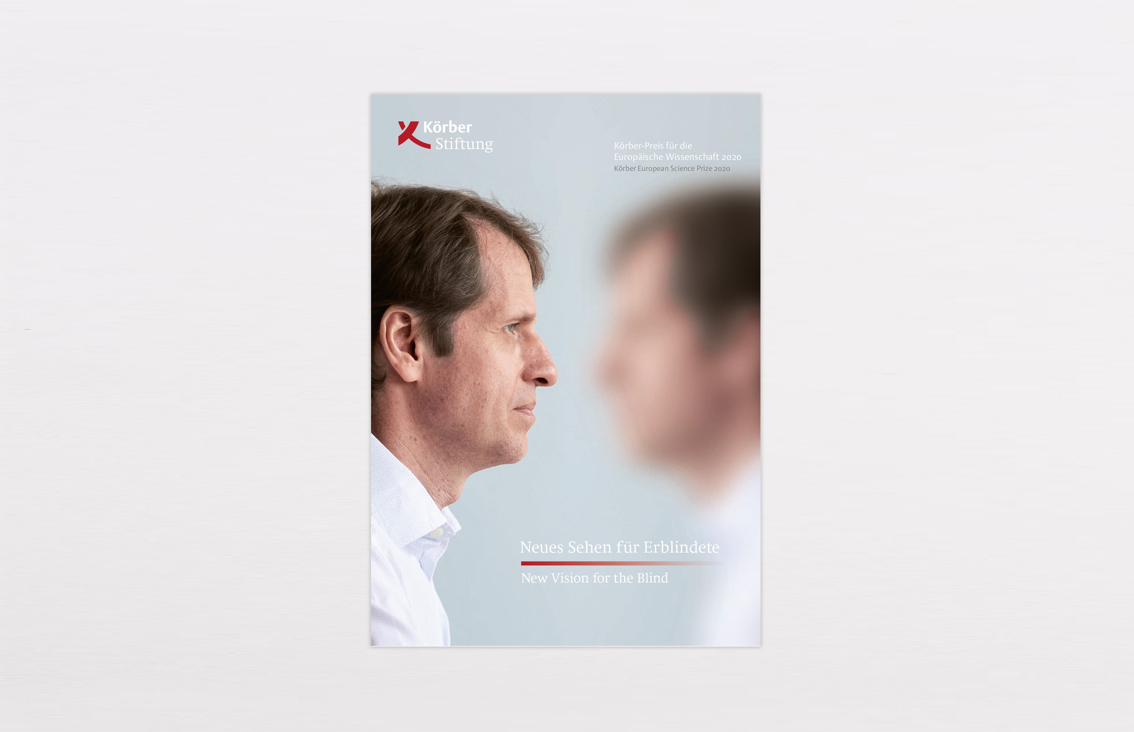 Titel der Körber-Preis-Broschüre 2020 mit Preisträger Botond Roska, Körber Stiftung, Hamburg, Editorial Design, Printdesign