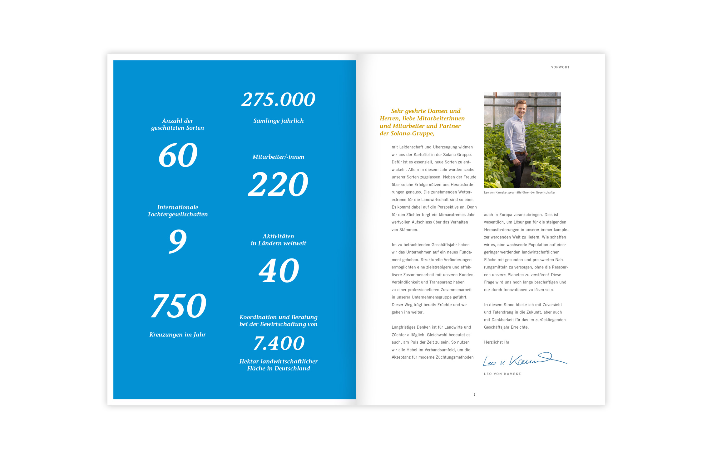 Annual Report Design, Jahresbericht 2018/2019 der Solana GmbH & Co. KG, Hamburg; Design, Fotografie, Geschäftsbericht