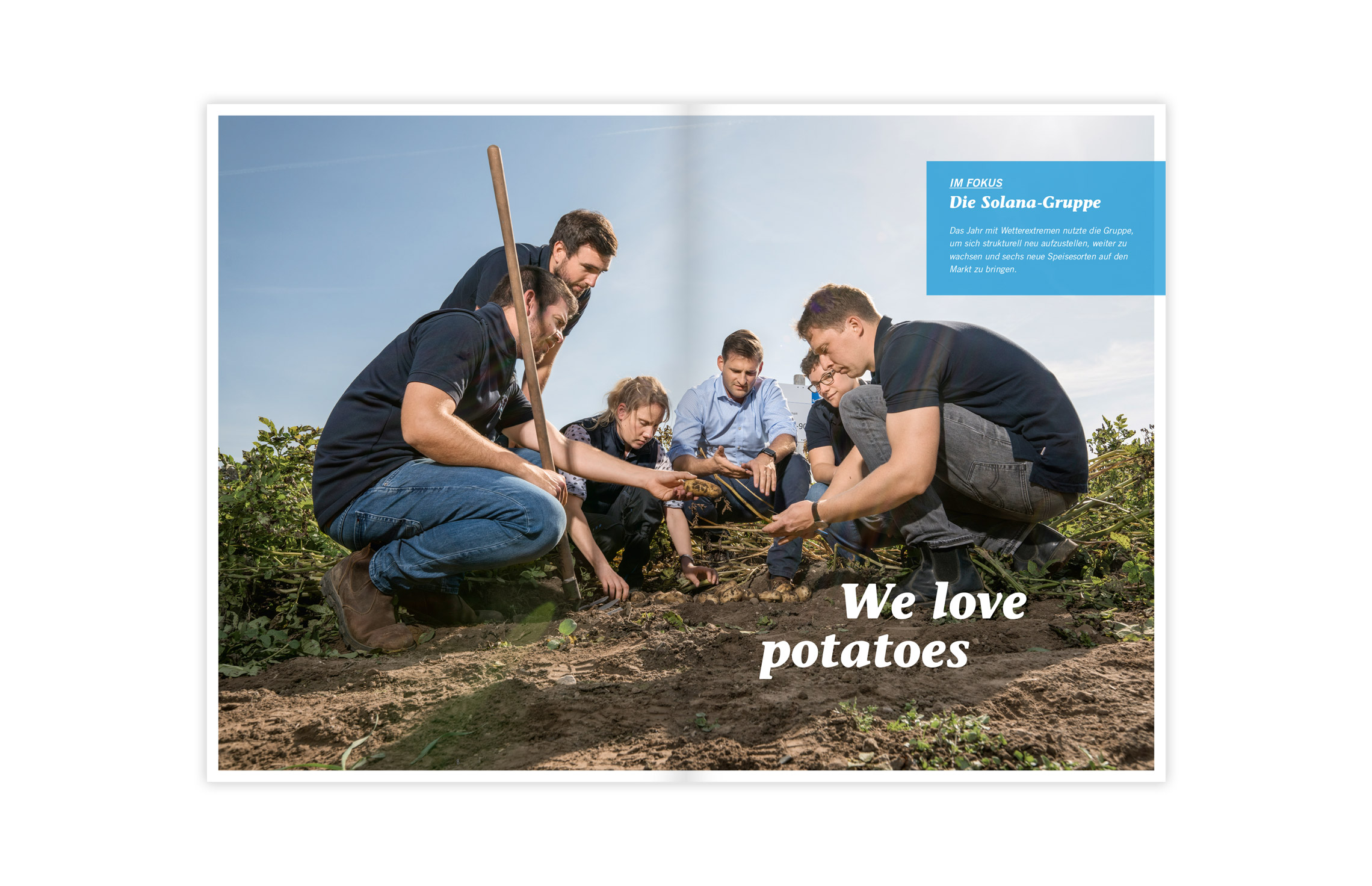 Annual Report Design, Jahresbericht 2018/2019 der Solana GmbH & Co. KG, Hamburg; Design, Fotografie, Geschäftsbericht
