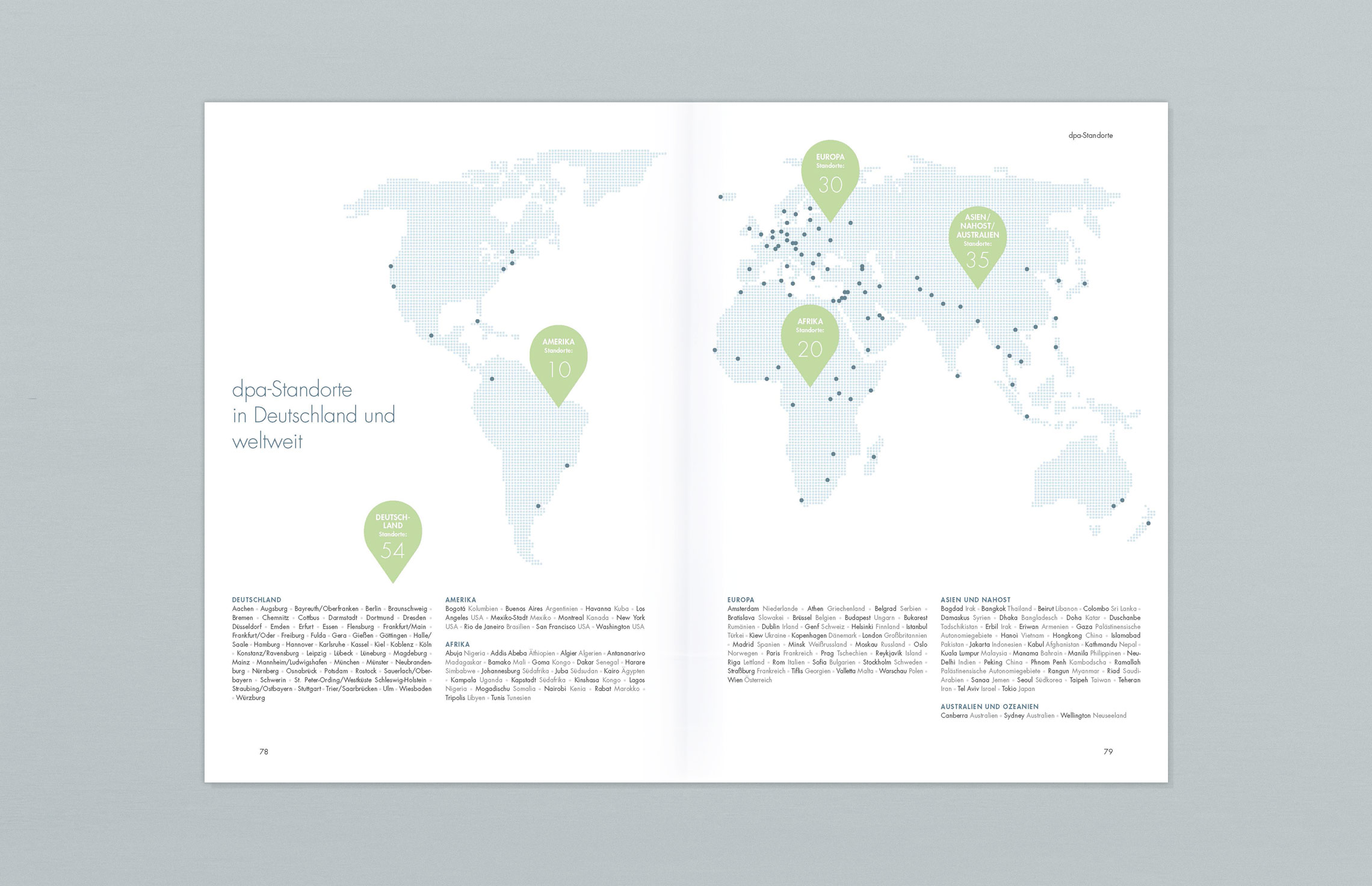 Annual Report Design, Geschäftsbericht 2019 der dpa Deutsche Presse-Agentur, Hamburg; Innenseiten; Infografik